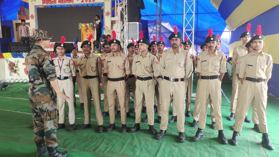 मिथिला महोत्सव में एनसीसी कैडेटों की तैनाती से सुरक्षा चाक-चौबंद