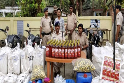 सनहपुर में शराब फैक्ट्री का उद्भेदन