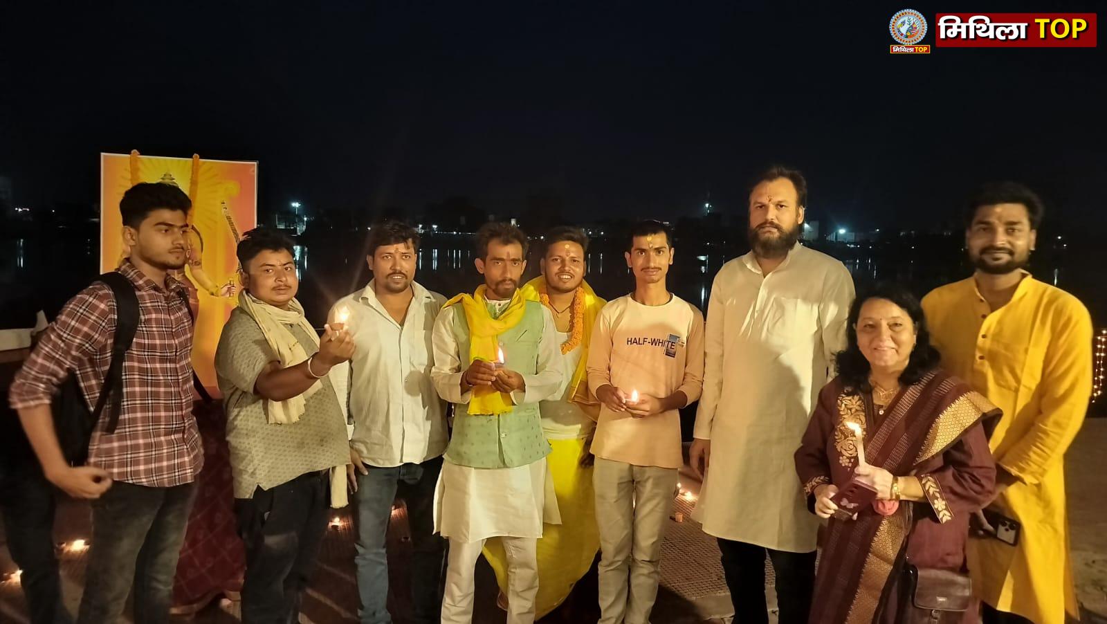हराही पोखर में भव्य जानकी आरती एवं दीपोत्सव कार्यक्रम का आयोजन