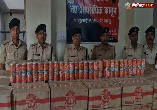 सिलाव थाना क्षेत्र में भारी मात्रा में विदेशी शराब बरामद