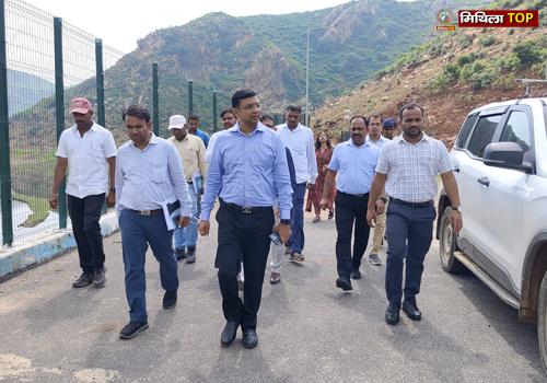 गंगाजी राजगृह जलाशय का जिलाधिकारी नालन्दा ने किया निरीक्षण
