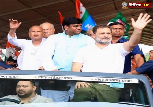 औरंगाबाद के देव सूर्य मंदिर में राहुल गांधी, तेजस्वी और मुकेश सहनी ने की पूजा