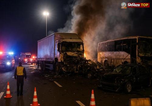 खाटू श्याम से लौट रहे श्रद्धालुओं का वाहन ट्रक से टकराया, 11 लोगों की मौत