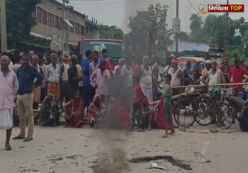 बल्लीपुर में नल का पानी नहीं आने से नाराज ग्रामीणों ने कर दिया सड़क जाम