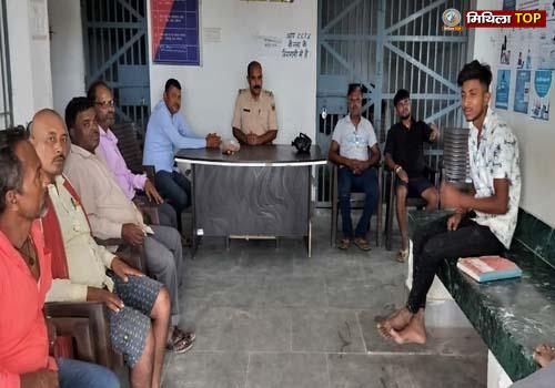 अलीनगर मे विश्वकर्मा पूजा हेतु शांति समिति की बैठक