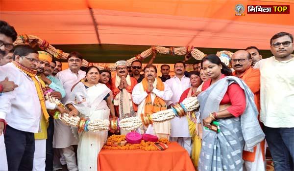 केवटी विधानसभा के पिंडारूच में एनडीए कार्यकर्ता सम्मेलन