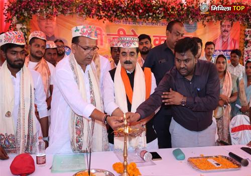 मंत्री जीवेश कुमार ने किया 57 विकास योजनाओं का शिलान्यास