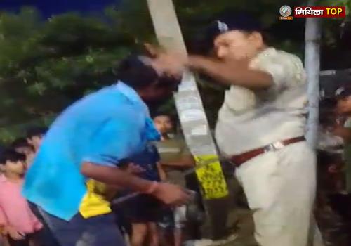नशे में धुत बीजेपी नेता का वीडियो वायरल, पुलिस की मौजूदगी में ड्रामा