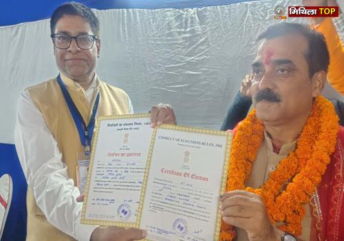 दरभंगा की सभी सीट पर एनडीए का क्लीनशीप, जीवेश मिश्रा लगातार तीसरी बार बनें विधायक