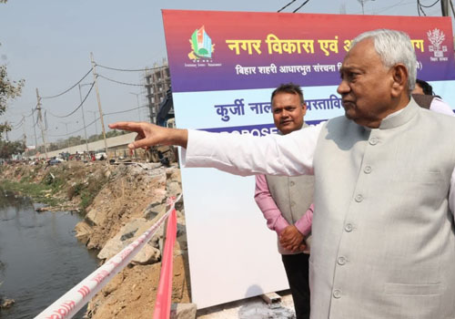 सीएम ने राजीव नगर व आनंदपुरी नाला निर्माण योजना का किया निरीक्षण