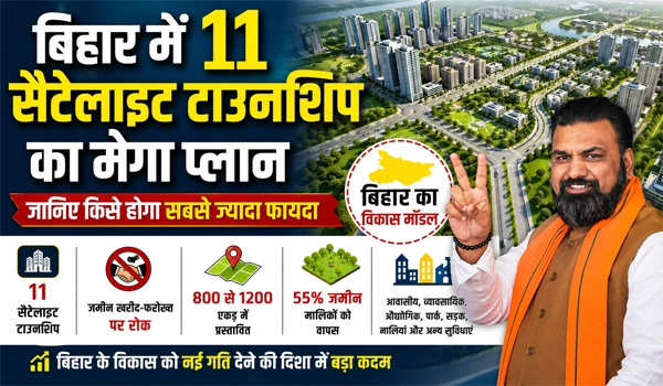 बिहार में 11 सैटेलाइट टाउनशिप का मेगा प्लान, जानिए किसे होगा सबसे ज्यादा फायदा