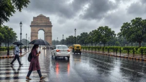 Delhi-NCR Weather Update: Alert issued for rain and strong winds in Delhi; relief from the heat expected.
