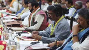 NITI Aayog Meeting 2026: Hemant Soren attends key NITI Aayog meeting.