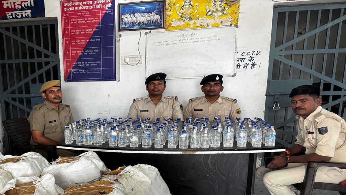 Alinagar News: Crackdown on liquor smugglers in Bihar, Nepali liquor worth lakhs seized