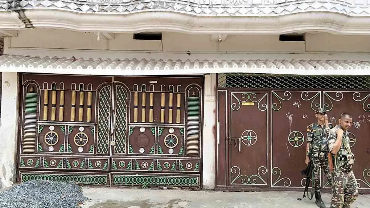 EOU STF Raid: Major action against land mafia and arms smuggling syndicate.