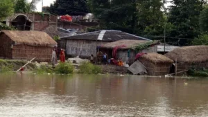 Darbhanga Flood News: 4 villages turned into islands due to Kamala Balan floods.