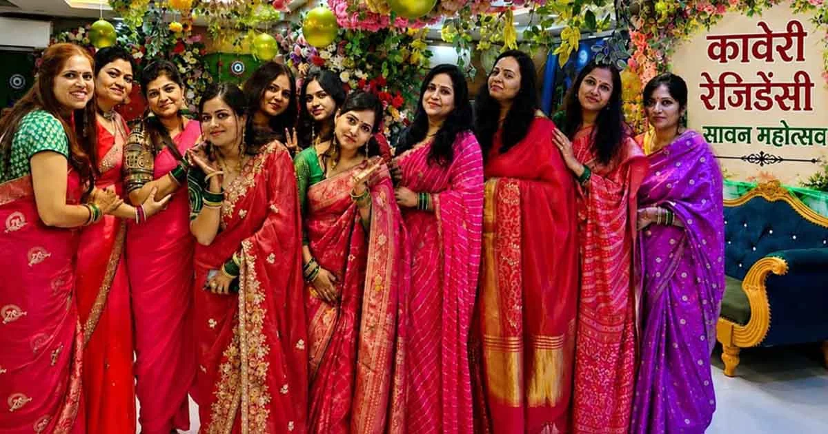 Sawan Mahotsav: कावेरी रेजिडेंसी में सावन की धूम, झूमर नृत्य ने बांधा समां